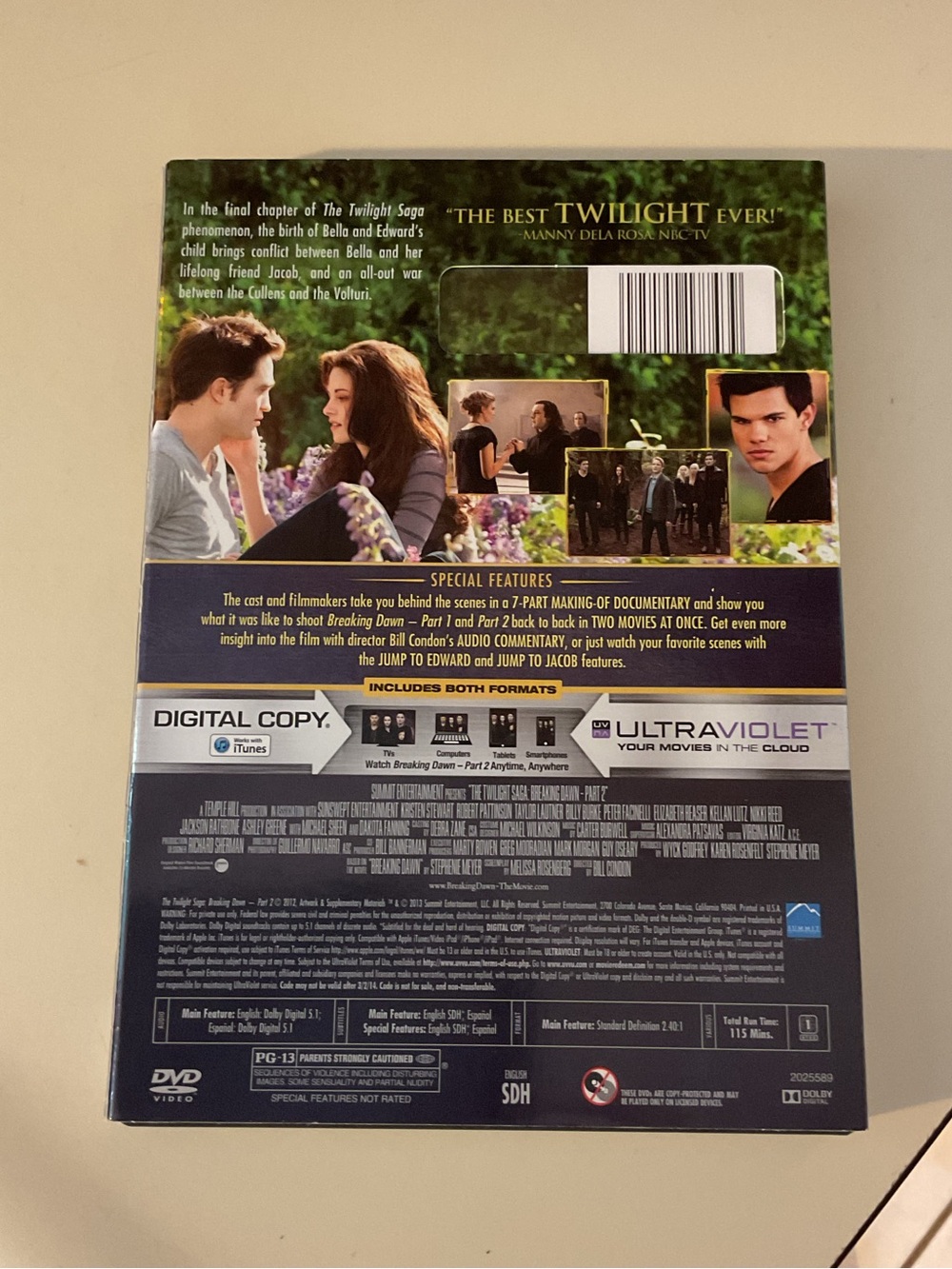 Twilight Saga 5 DVD Set: Twilight, New Moon, Eclipse, Breaking Dawn Parts 1 & 2 - Picture 17 of 17